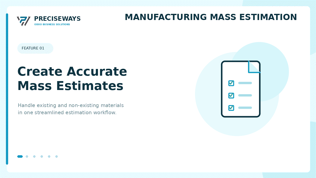 Manufacturing Mass Estimation