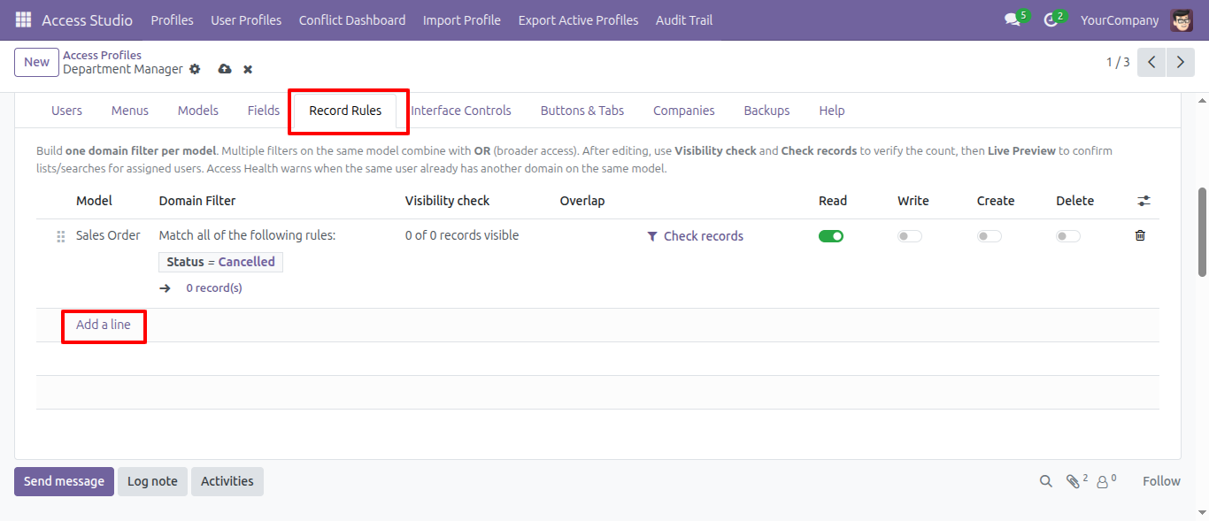Record Access Domain Rule