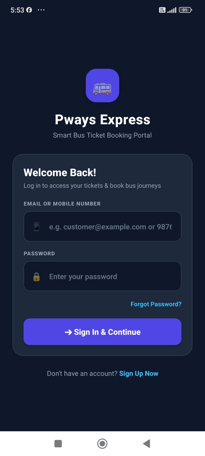 Customer App Mobile View