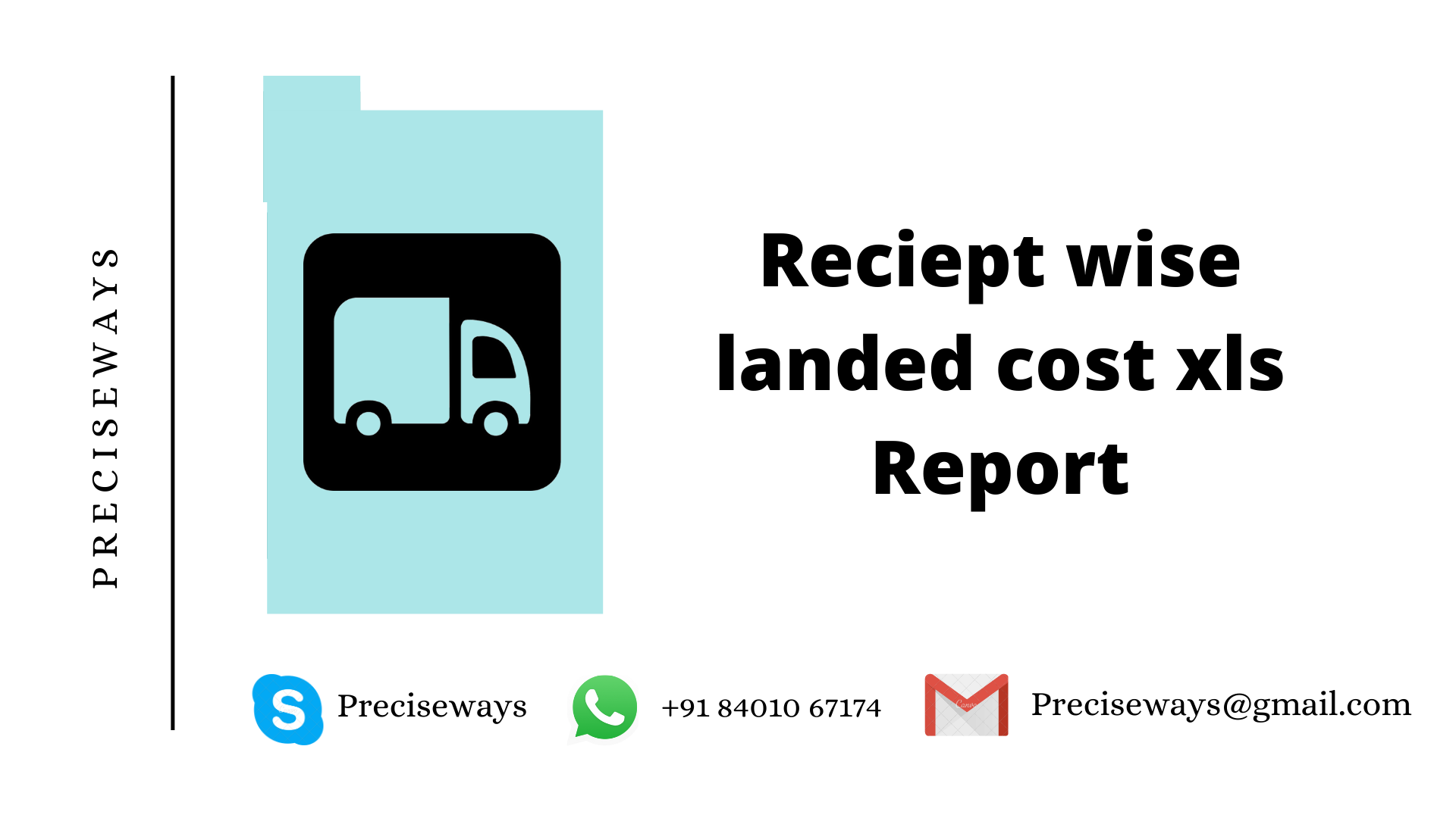 Receipts Wise Landed Cost Report